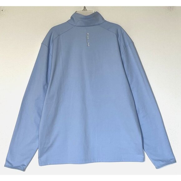 New RLX Ralph Lauren Blue  1/4 Zip Stretch Wicking Golf Shirt Pullover Jersey - Picture 2 of 9